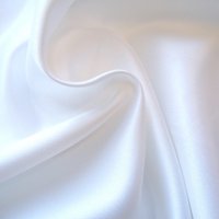 Carrington Fabrics Mystique Satin Fabric - White