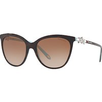 Tiffany & Co TF4131HB Embellished Cat's Eye Sunglasses - Tortoise/Brown Gradient