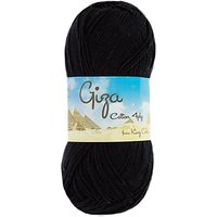 King Cole Giza Cotton 4 Ply Yarn, 50g - Black