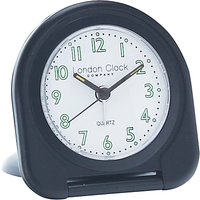London Clock Company Flip Alarm Travel Clock - Black