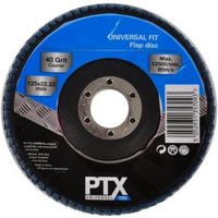 PTX 40 Grit Flap Disc (Dia) 115mm - 5052931357093