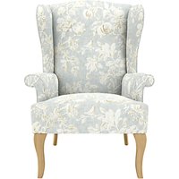 John Lewis Shaftesbury Armchair In Liberty Fabric, Light Leg - Blue Parchment