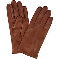John Lewis Leather Fleece Lined Gloves - Tan