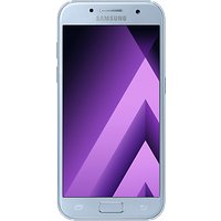 Samsung Galaxy A3 Smartphone (2017), Android, 4.7, 4G LTE, SIM Free, 16GB - Blue Mist