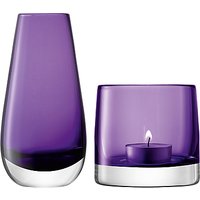 LSA International Bud Vase And Tealight Holder - Violet