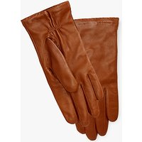 John Lewis Cashmere Lined Leather Gloves - Tan