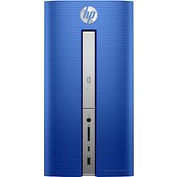 HP Pavilion 570 Desktop PC, Intel Core I5, 8GB RAM, 2TB HDD, AMD Radeon R5 - Dragonfly Blue
