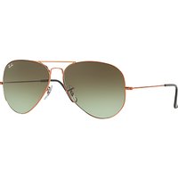 Ray-Ban RB3026 Large Aviator Sunglasses - Dark Gold/Green Gradient