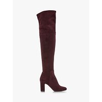 Dune Black Sabel Over The Knee Boots - Berry