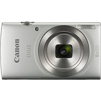 Canon IXUS 185 Digital Camera, HD 720p, 20.0MP, 8x Optical Zoom, 16x Zoom Plus, 2.7 LCD Screen With Wrist Strap - Silver
