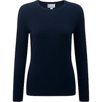 Pure Collection Crew Neck Cashmere Jumper - Navy