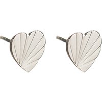 Rachel Jackson London Heart Stud Earrings - Silver