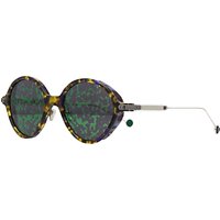 Christian Dior Umbrage Round Sunglasses - Blue Havana/Green Leaf