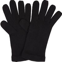 John Lewis Plain Knit Gloves - Black