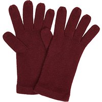 John Lewis Plain Knit Gloves - Claret