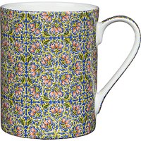 Liberty Fabrics & John Lewis Lodden Flower Mug, 350ml - Pink/Green