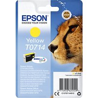 Epson Cheetah T071 Colour Inkjet Printer Cartridge - Yellow