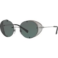 Valentino VA2003 Cut Out Detail Round Sunglasses - Silver/Grey