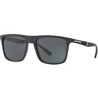 Emporio Armani EA4097 Square Sunglasses - Matte Black/Grey