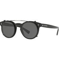 Valentino VA4009CB Textured Round Sunglasses - Matte Black/Grey