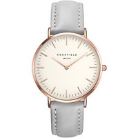 ROSEFIELD Women's The Bowery Leather Strap Watch - Grey/Rose Gold
