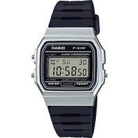 Casio Unisex Core Retro Casual Resin Strap Watch - Black/Silver