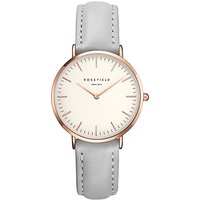 ROSEFIELD Women's The Tribeca Leather Strap Watch - Grey/White
