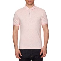 Original Penguin Short Sleeve Slub Plaited Jersey Polo Shirt - Pink Icing