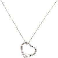 Melissa Odabash Heart Pendant Necklace - Silver