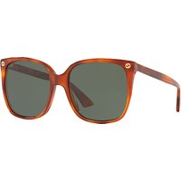 Gucci GG0022S Square Sunglasses - Tortoise/Dark Green