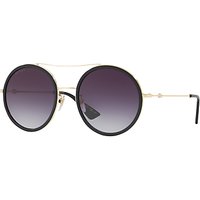 Gucci GG0016S Round Sunglasses - Charcoal/Purple Gradient