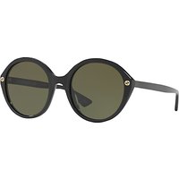 Gucci GG0023S Round Sunglasses - Black/Grey
