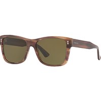 Gucci GG0052S Square Sunglasses - Striped Brown/Brown