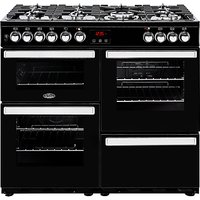 Belling Cookcentre 100DFT Dual Fuel Range Cooker - Black