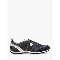 Geox Vega Leather Lace Up Trainers - Navy