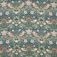 Morris & Co Strawberry Thief Furnishing Fabric - Mulberry