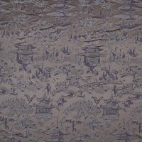 John Lewis Oriental Scene Furnishing Fabric - Steel