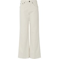 L.K. Bennett Alexis Flared Cropped Trousers - Cream
