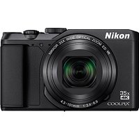 Nikon COOLPIX A900 Digital Camera, 20.3MP, 4K Ultra HD, 35x Optical Zoom, Wi-Fi, Bluetooth & 3” LCD Tiltable Screen - Black