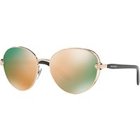 Bvlgari BV6087B Embellished Oval Sunglasses - Gold/Mirror Pink