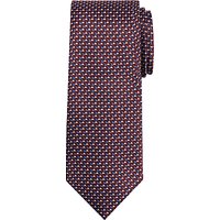 Chester By Chester Barrie Triangle Detail Silk Tie - Wine/Blue