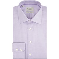Chester By Chester Barrie Zig Zag Weave Tailored Fit Shirt - Lilac