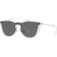 Valentino VA4008 Oval Sunglasses - Silver/Charcoal