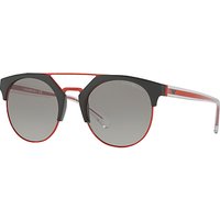 Emporio Armani EA4092 Round Sunglasses - Red/Grey
