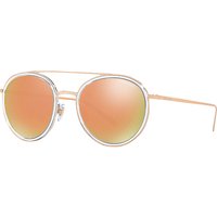 Giorgio Armani AR6051 Round Sunglasses - Gold/Mirror Orange