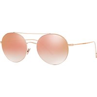 Giorgio Armani AR6050 Round Sunglasses - Gold/Mirror Pink