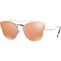 Miu Miu MU 52SS Cat's Eye Sunglasses - Silver/Mirror Orange