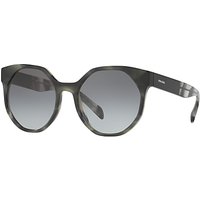 Prada PR 11TS Outsize Oval Sunglasses - Black Tortoise/Grey Gradient