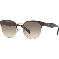 Prada PR 61TS Oval Sunglasses - Tortoise/Brown Gradient