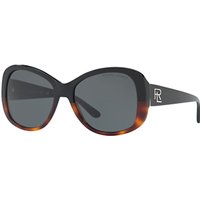 Ralph Lauren RL8144 Gradient Cat's Eye Sunglasses - Black Tortoise/Grey